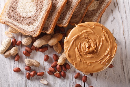 peanut butter and fresh bread